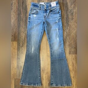 BKE Flare Jeans in Distressed Blue